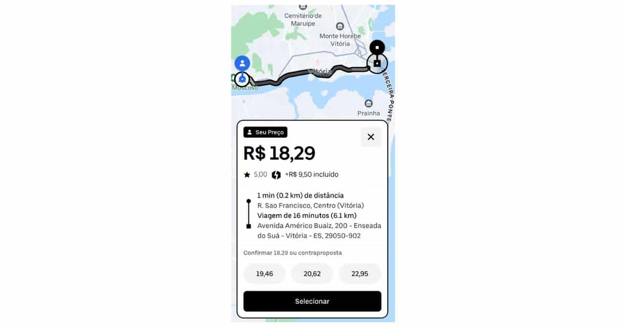 Uber Seu Preço: Radar de Viagens